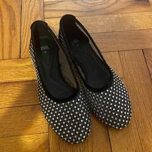 Zara strass alaia khaite ballet flat 38/ US 7.5